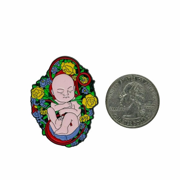 ✨Brooch Jewelry Fetus In The Uterus Pin Enamel Baby Anatomy✨ - Picture 5 of 5